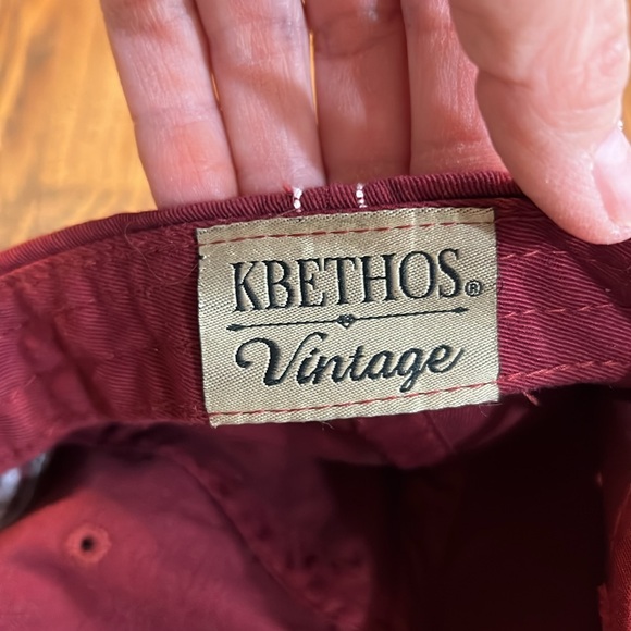 BURGUNDY "BLESSED" Leopard Patch Embroidery Vintage Hat - Picture 5 of 5